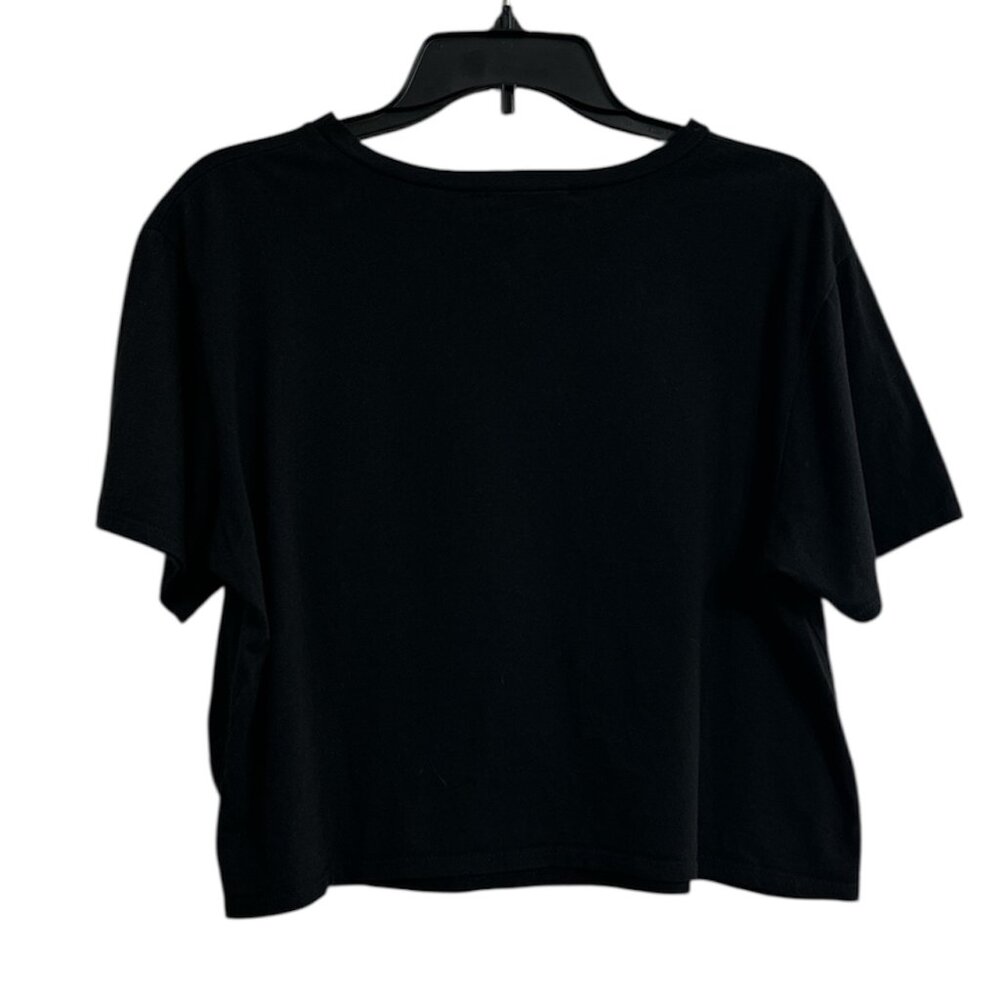 FRENCH PASTRY Starry Night Vincent Van Gogh Cropped Black Graphic Tee Shirt XL - Picture 6 of 6